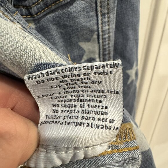 NWOT Star Judy Blue Jean Jacket 2xl Raw Edge Stretchy Cropped - Picture 6 of 6